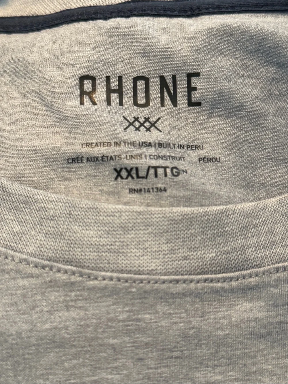 RHONE Men’s Crew Neck T-Shirt in Light Gray